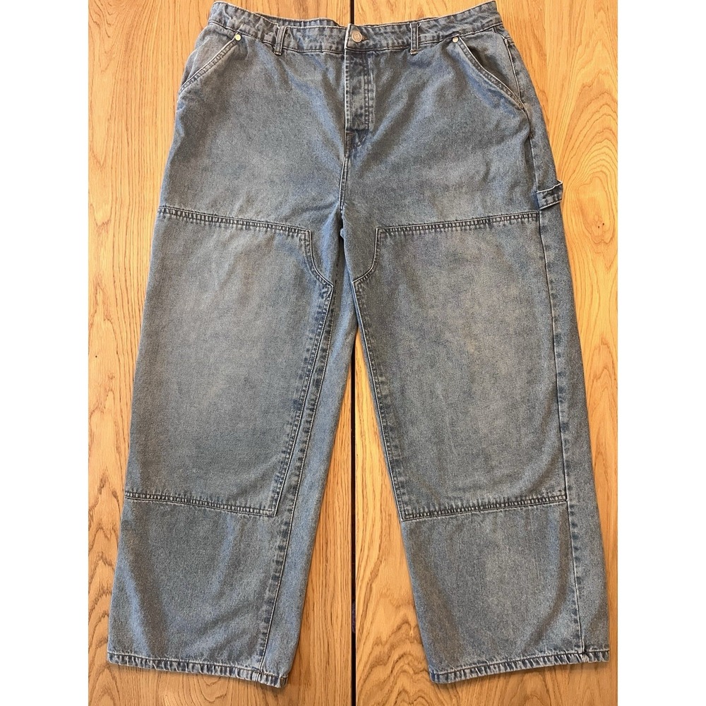 boohooMAN Womens Carpenter Jeans 42 button fly  Plus Super Cute! - Picture 3 of 12